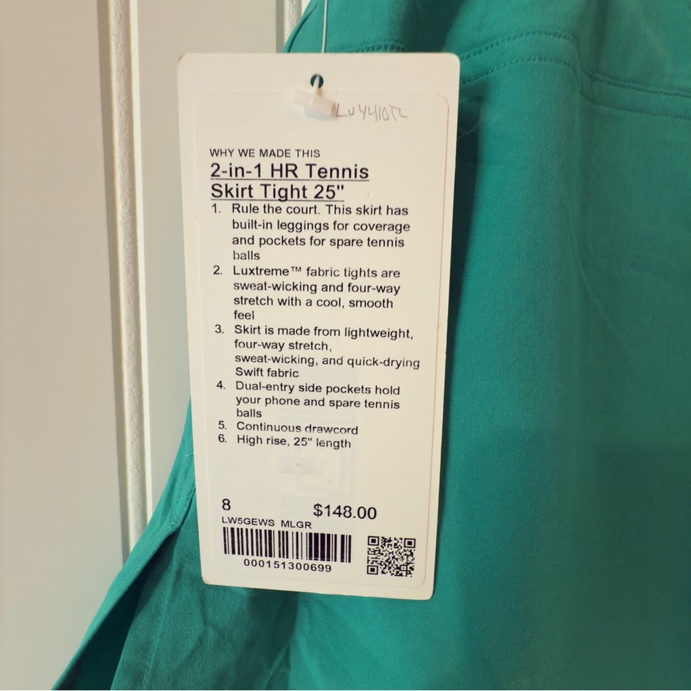 NWT 2-in-1 High-Rise Tennis Skirt Tight 25" - Picture 5 of 5